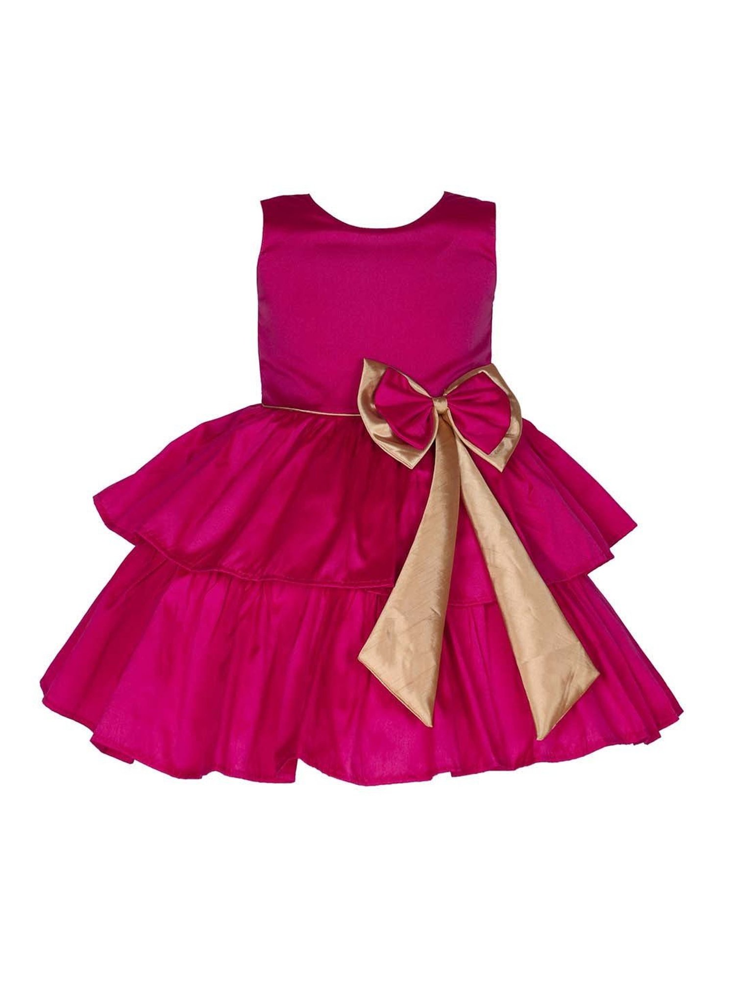 The Magic Wand Kids Fuchsia Pink Applique Dress