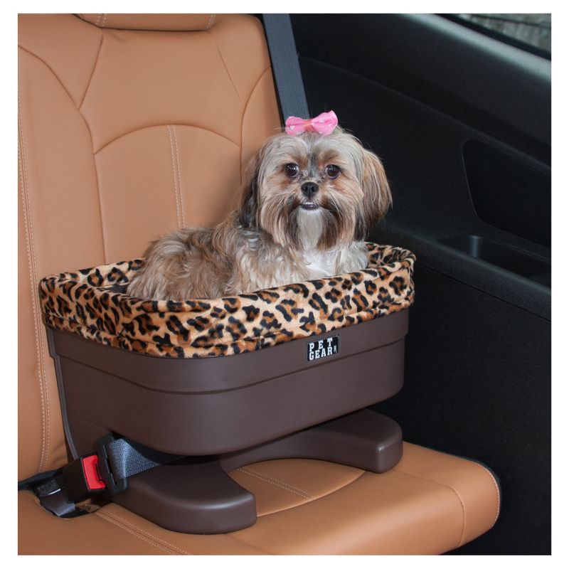 Dogs Gear 17" Bucket Seat Booster with Leopard Spot Insert