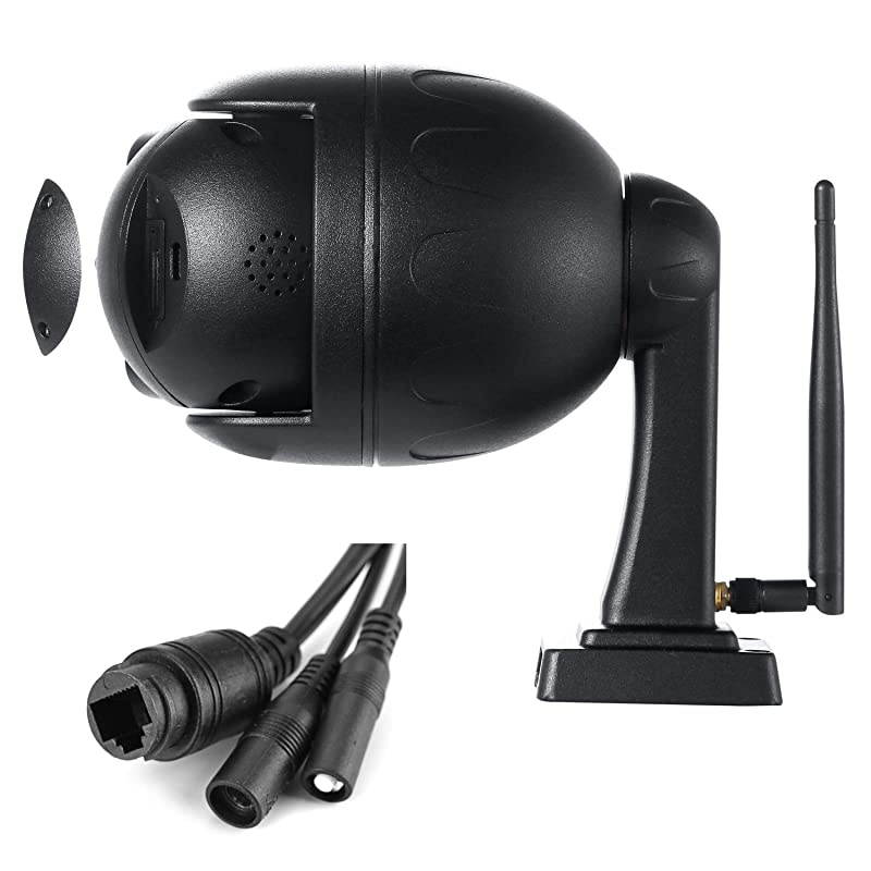 WiFi PTZ IP Camera 5X Optical Zoom Outdoor Security AI Humanoid Detection Auto-Tracking, Wirefree CCTV 2K P2P Camera with 2-Way Audio Onvif SD Card Slot IR 160ft