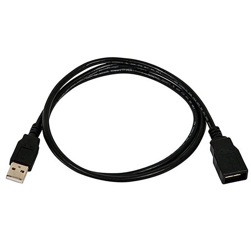 Premium 3 Feet USB 2.0 Extender Cable - A Male to A Female 28/24AWG Extension Gold Plated Cable (Black)