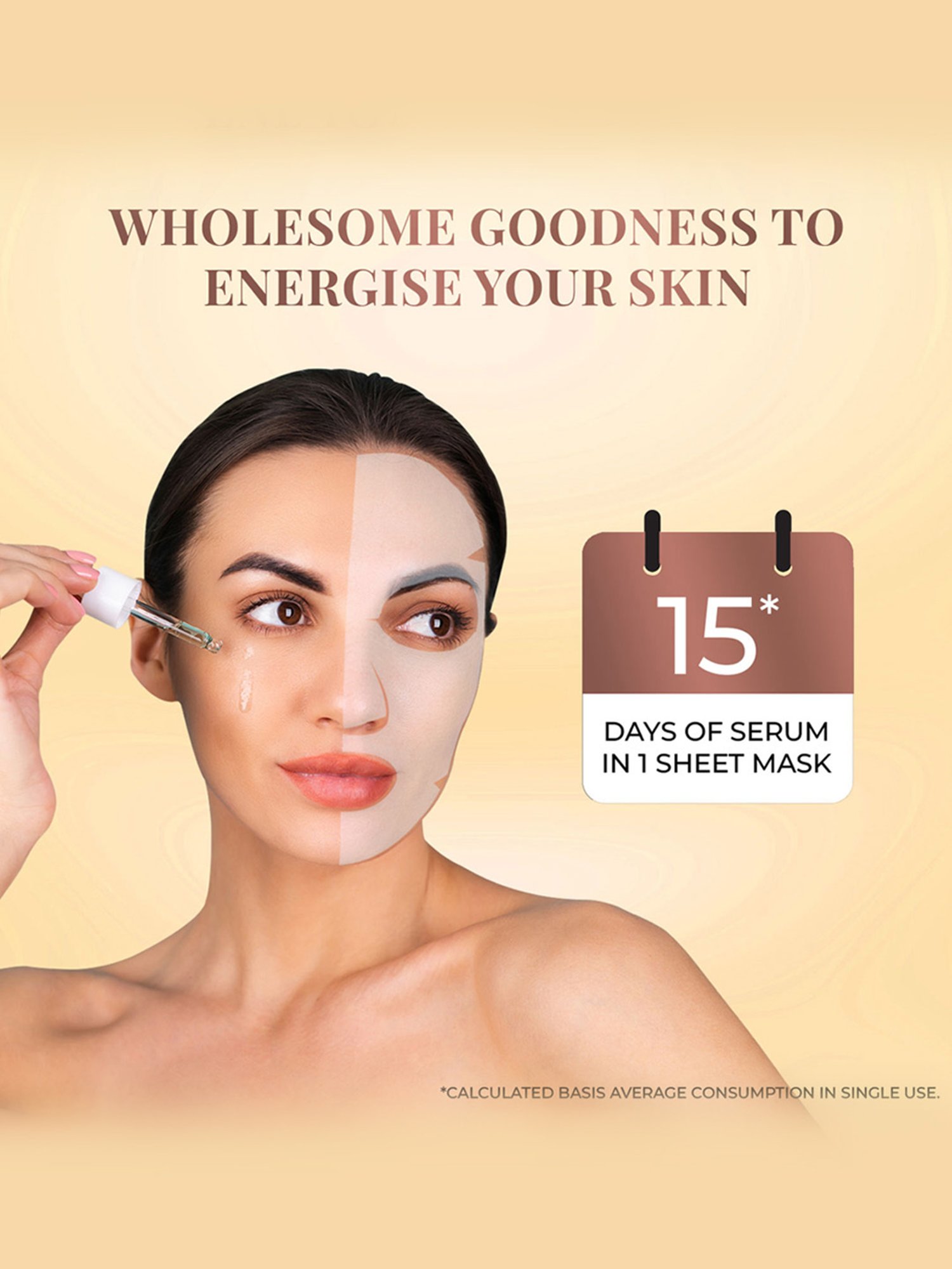 JUST HERBS Coffee + Cinnamon Pollution Control Sheet Mask