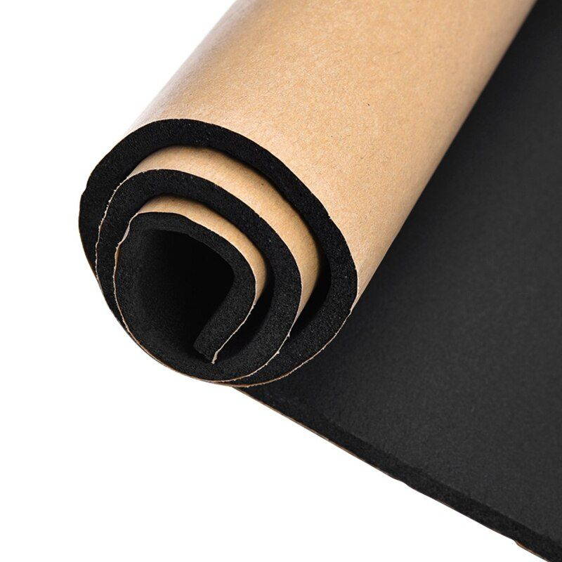 5PCS Car Sound Deadening Mat 50X80cm Engine Foam Cotton Sticker Noise Dampening Insulation 10mm Thick