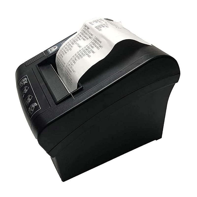 80mm Thermal Receipt Printer WiFi POS Printer with Auto Cutter USB Serial Ethernet LAN Port Support Cash Drawer ESCPOS