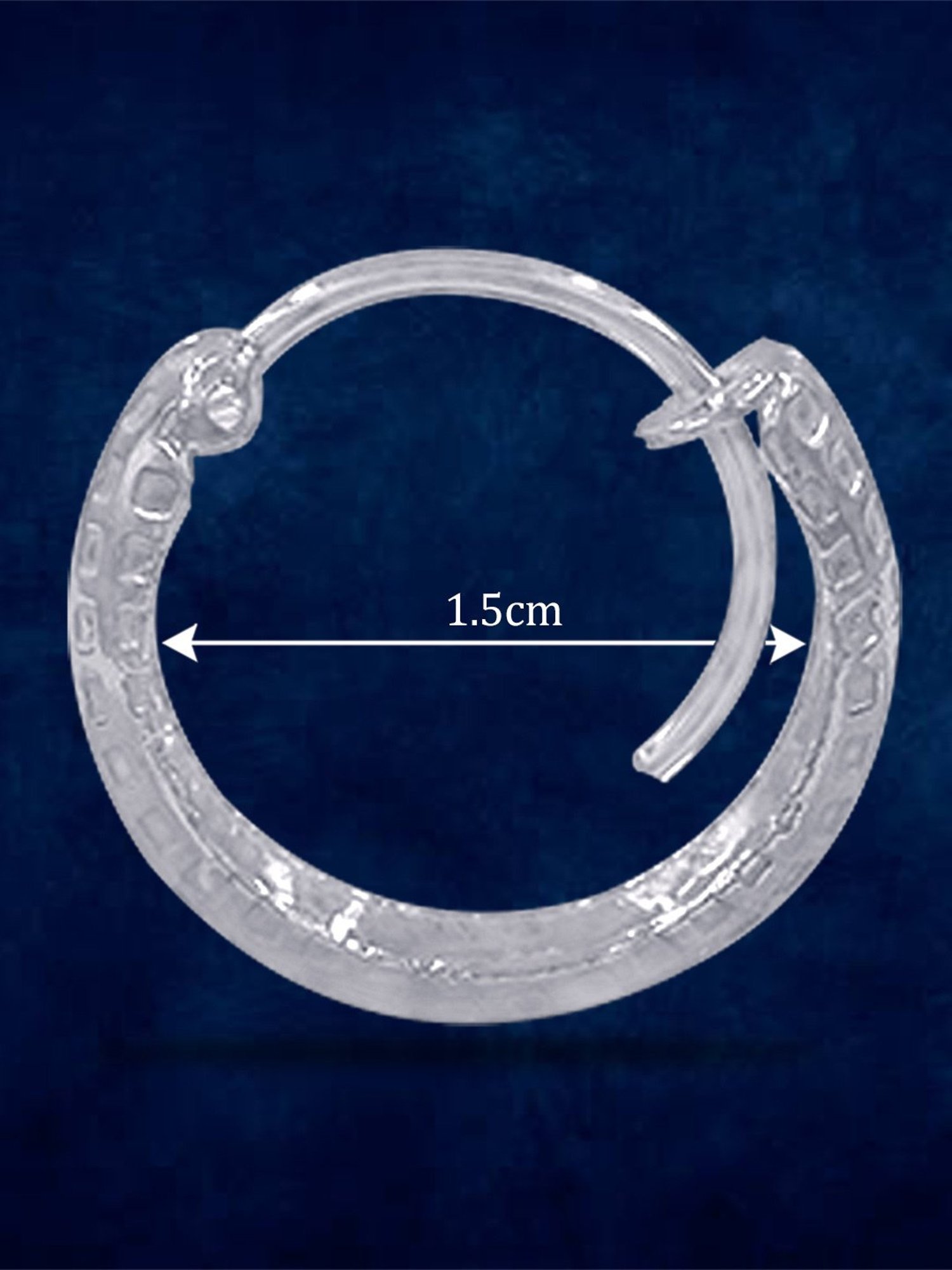 Taraash 92.5 Sterling Silver Texture Design Hoop Earrings for Women