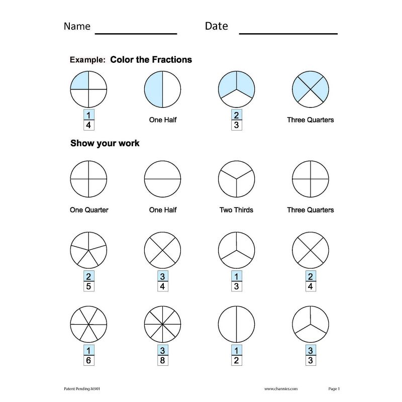 Channie's One Page A Day Beginning Fractions