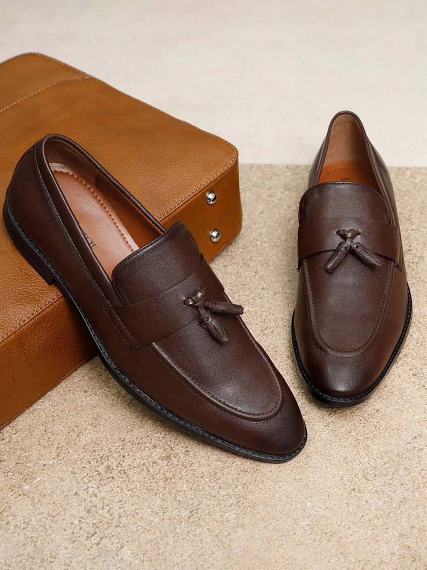 Louis Stitch Men's Brown Formal Mocassins