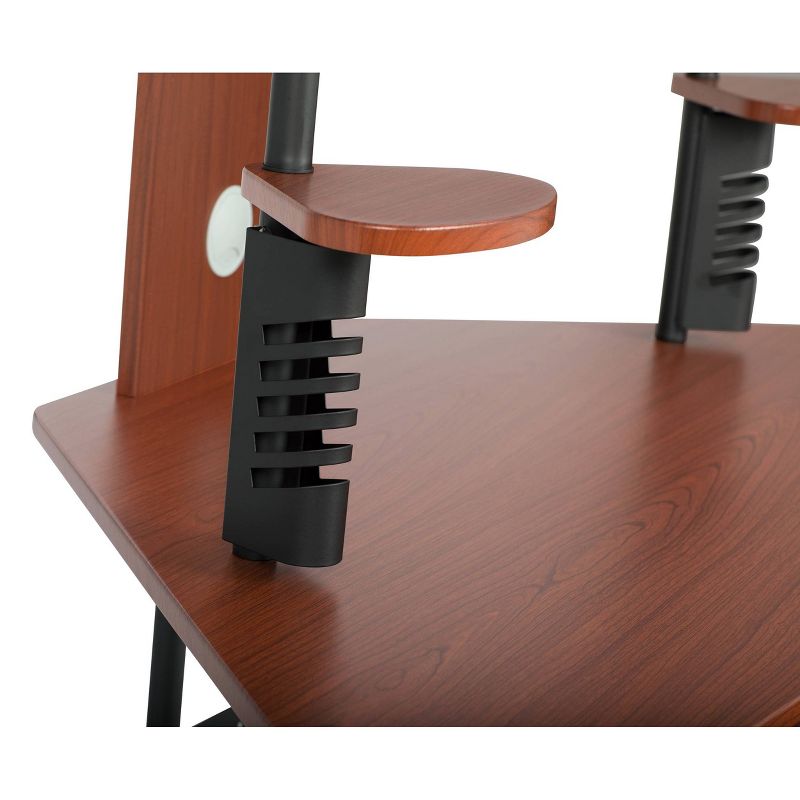 Element Corner Computer Tower With Hutch Black/Cherry - Calico Designs