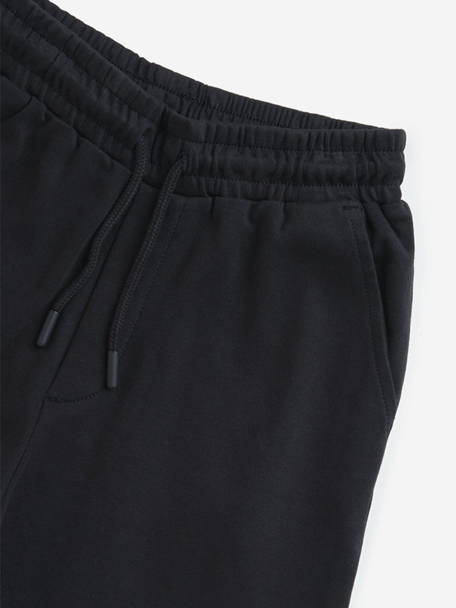 Y&F Kids by Westside Black Solid Mid-Rise Cotton Shorts