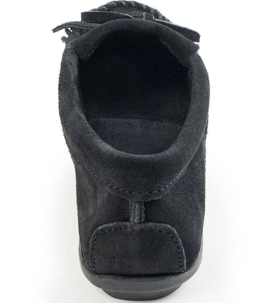 Minnetonka Kilty Suede Fringe Moccasins