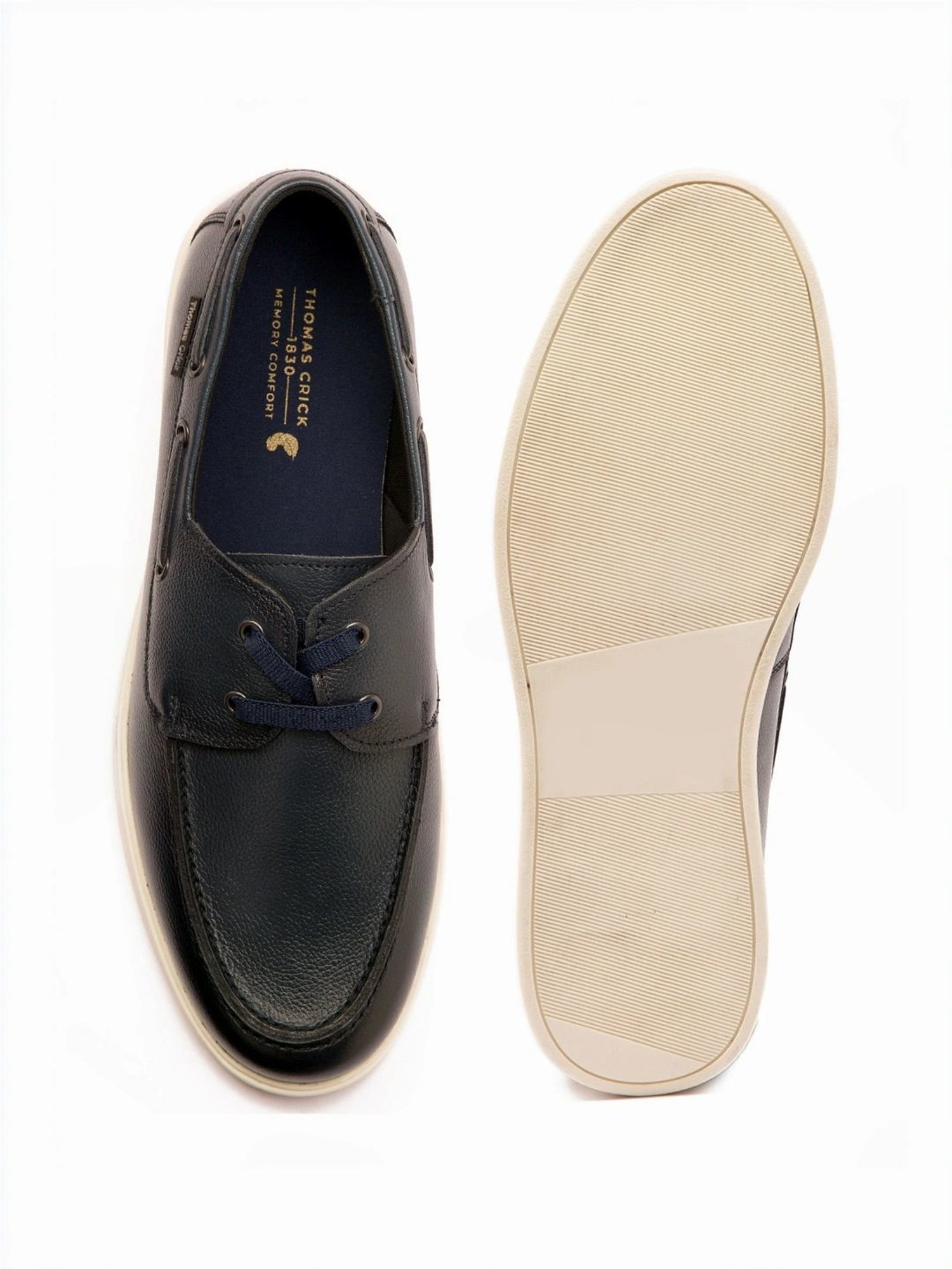 Thomas Crick Men's Navy Boat Shoes