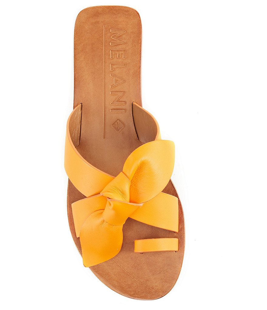 Antonio Melani Loyren Knotted Leather Thong Flat Sandals