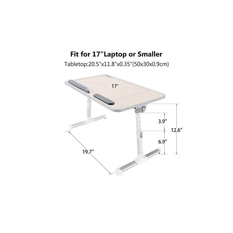 Laptop Bed Tray Table  Adjustable Laptop Bed Stand Portable Standing Table with Foldable Legs Foldable Lap Tablet Table for Sofa Couch Floor Medium Size