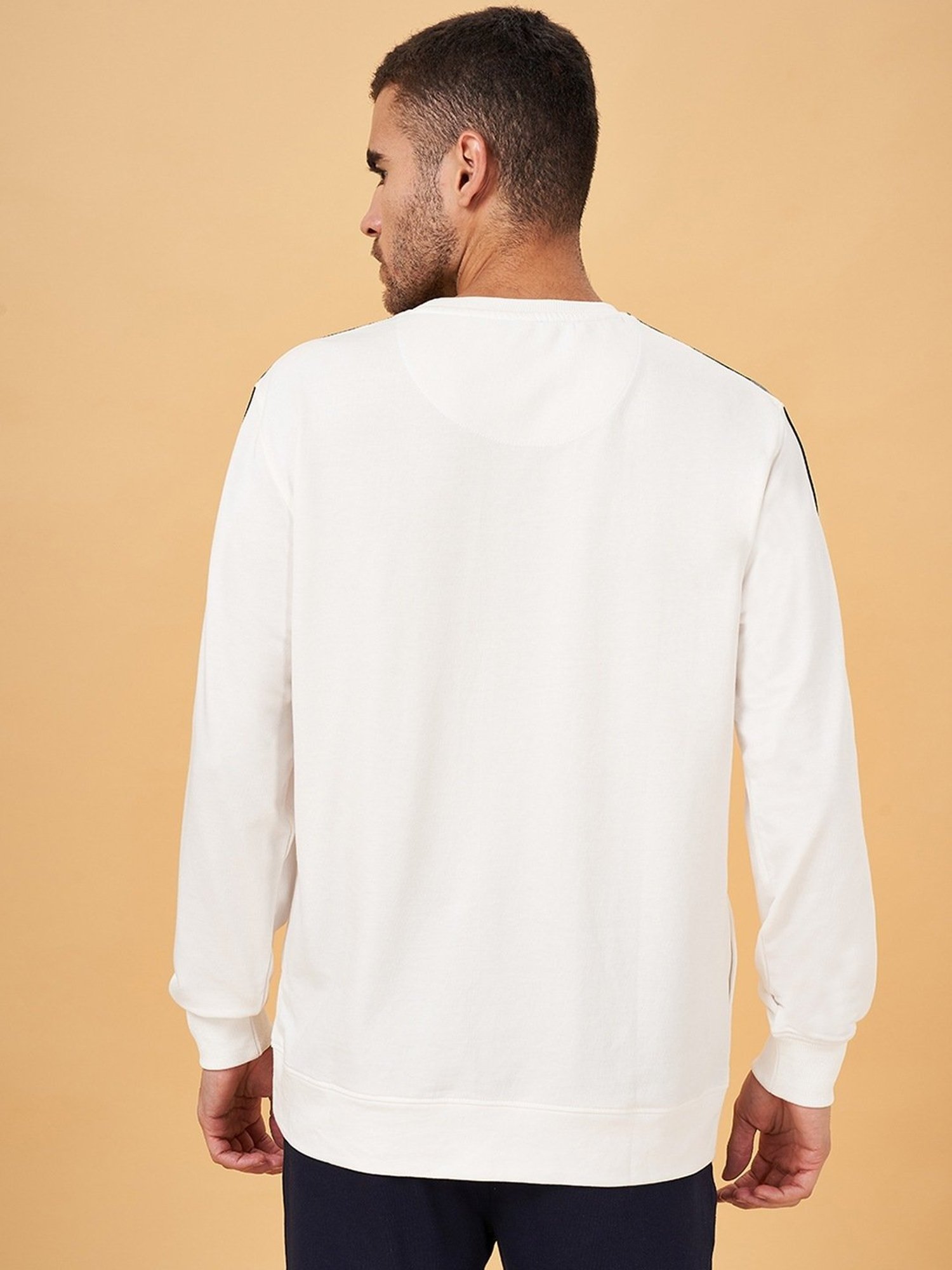 Ajile by Pantaloons White Slim Fit Printed T-Shirt