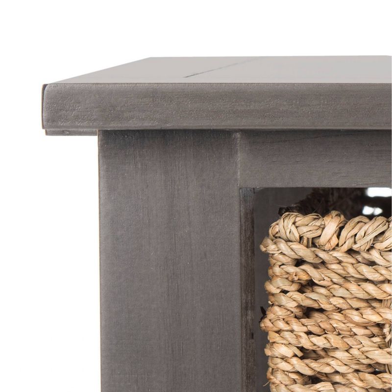 Caguas Console Table with Baskets Gray - Safavieh
