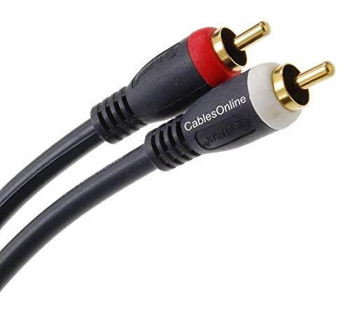 CablesOnline 10ft 2-XLR 3C Female to 2-RCA Male Professional Premium Grade Stereo Audio Cable (XR-A110)