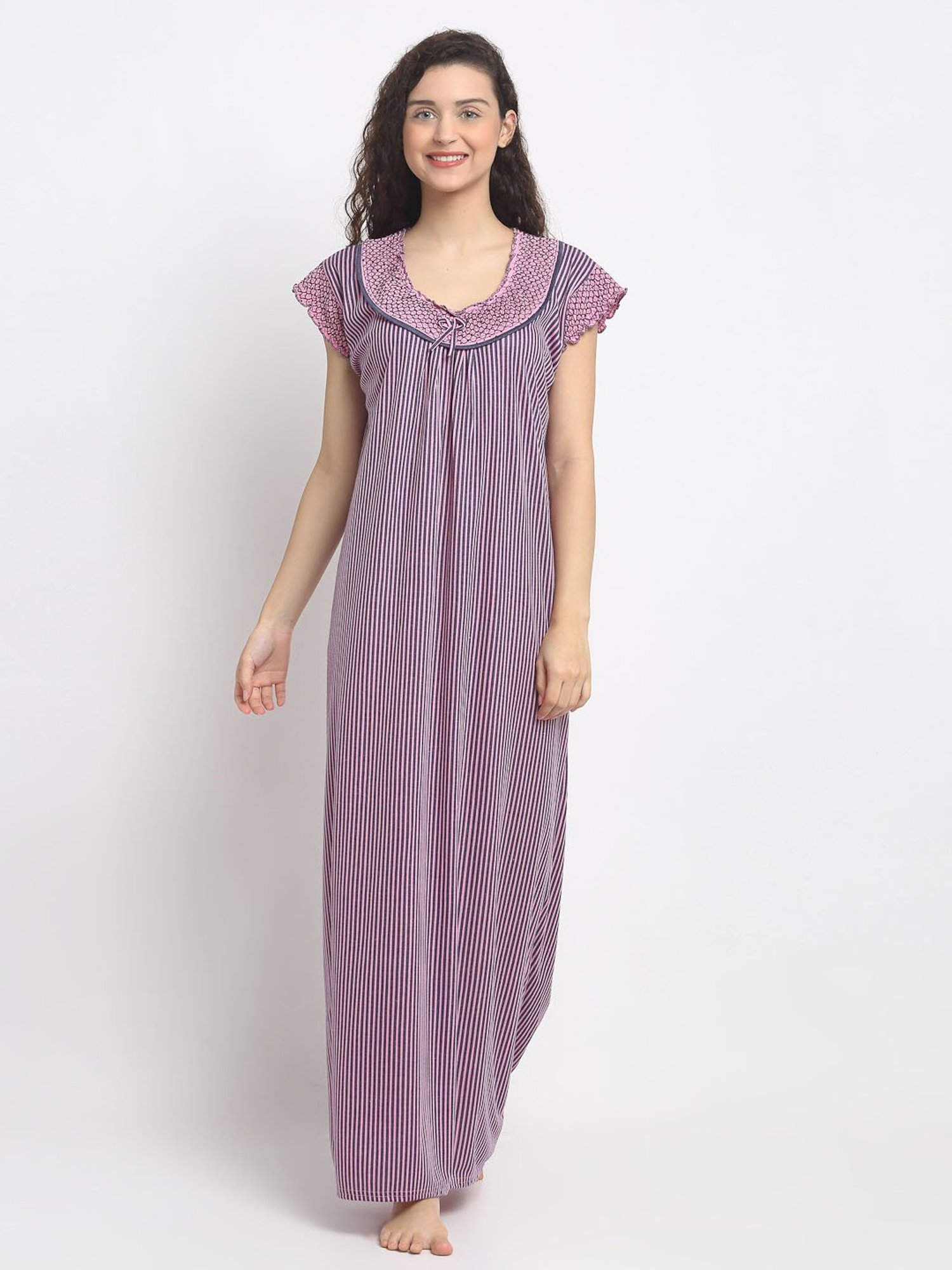 Secret Wish Pink Striped Nighty