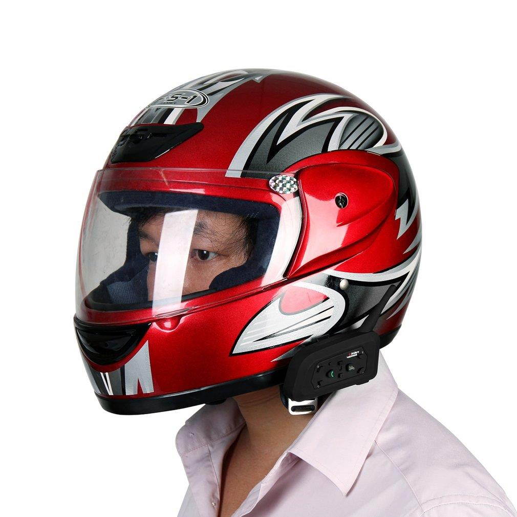 VNETPHONE V6-1200 Bluetooth Motorcycle Communicator 2-in-1 Helmet Intercom Headset with Mic Interphone for 6 Riders