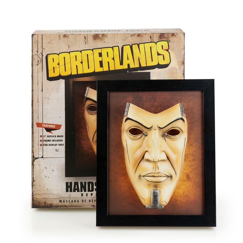 ThinkGeek, Inc. Borderlands 2 Handsome Jack Wall Art | Hand-Painted Mask