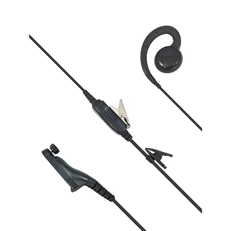 Two Way Radio Swivel Earpiece Headset Earhanger for Motorola XPR6550 XPR7550 XPR7580 DP3600 P8260 2 Pack