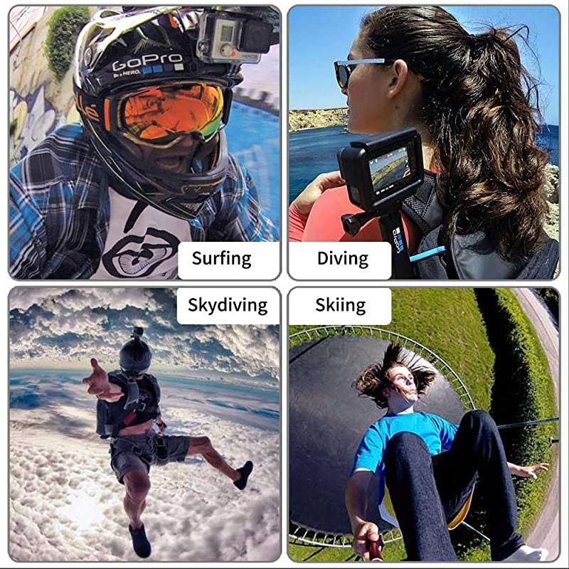 Housing Case Filter Compatible with GoPro Hero 7 Black,Hero 6 Black,Hero 5 Black and Hero 2018 Waterproof Diving Protective Housing Shell+3 Pack Filter+24 Anti-Fog Insert+Bracket Accessories