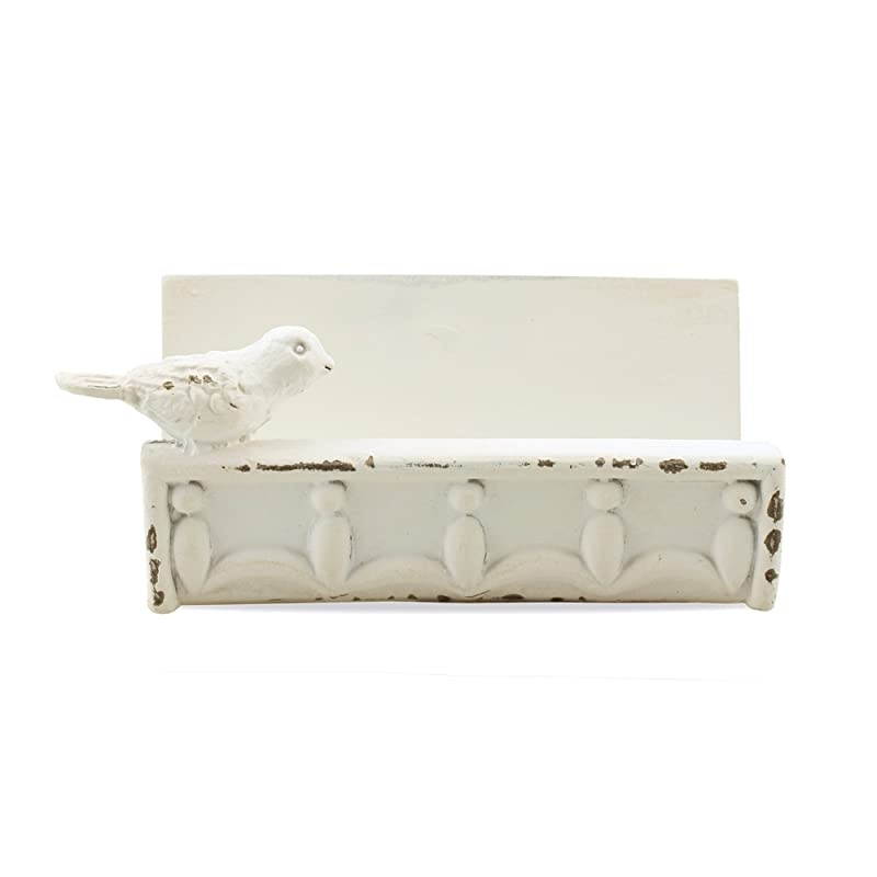 Business Card Holder Stand Bird Design White