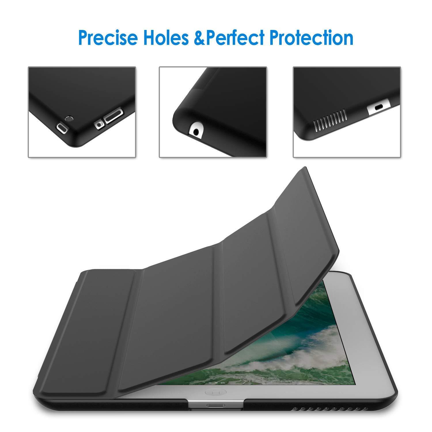 jetech case for apple ipad 2 3 4 (old model) smart cover with auto sleep/wake (black)