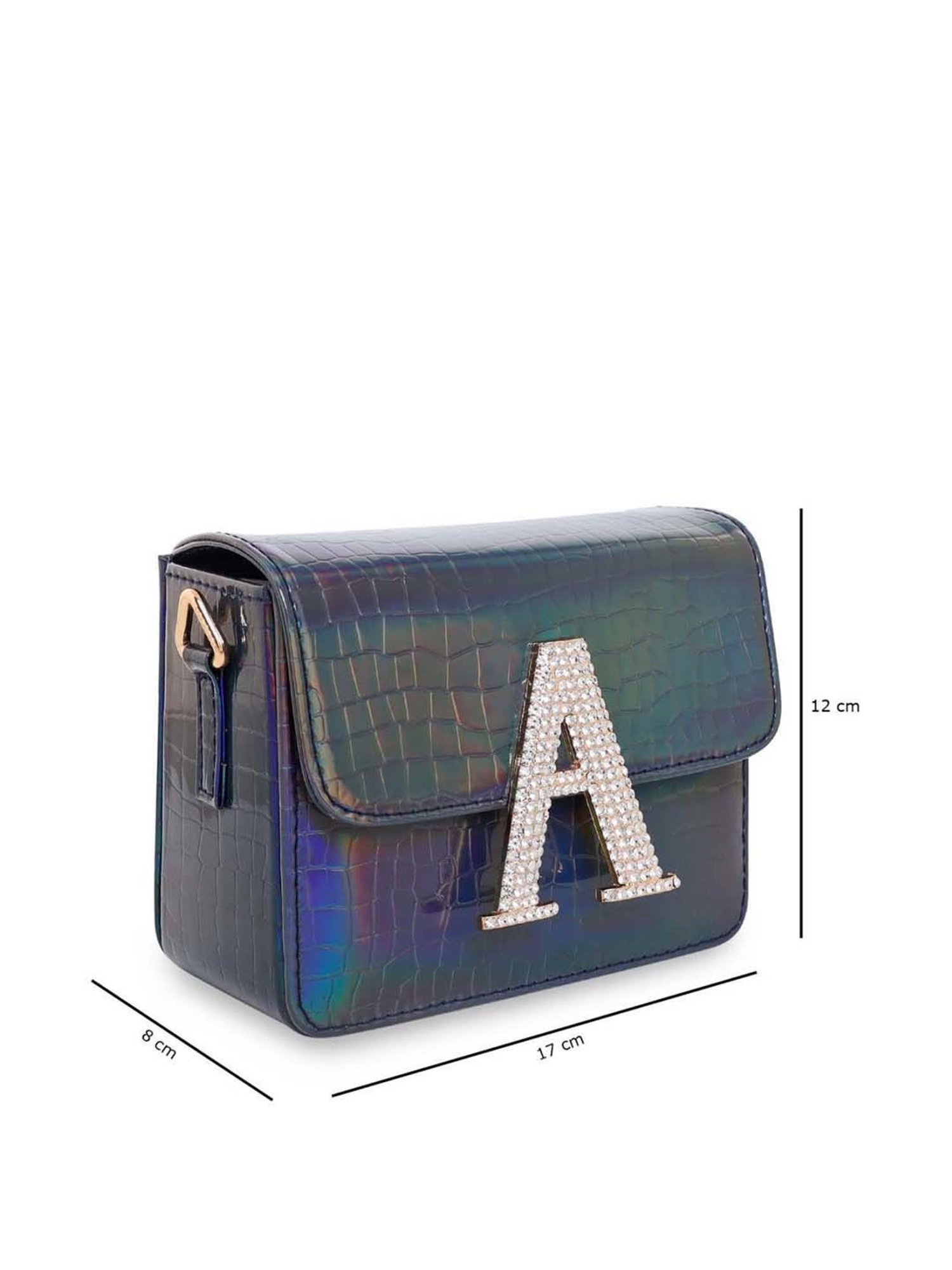 Esbeda Navy Textured Small Sling Handbag