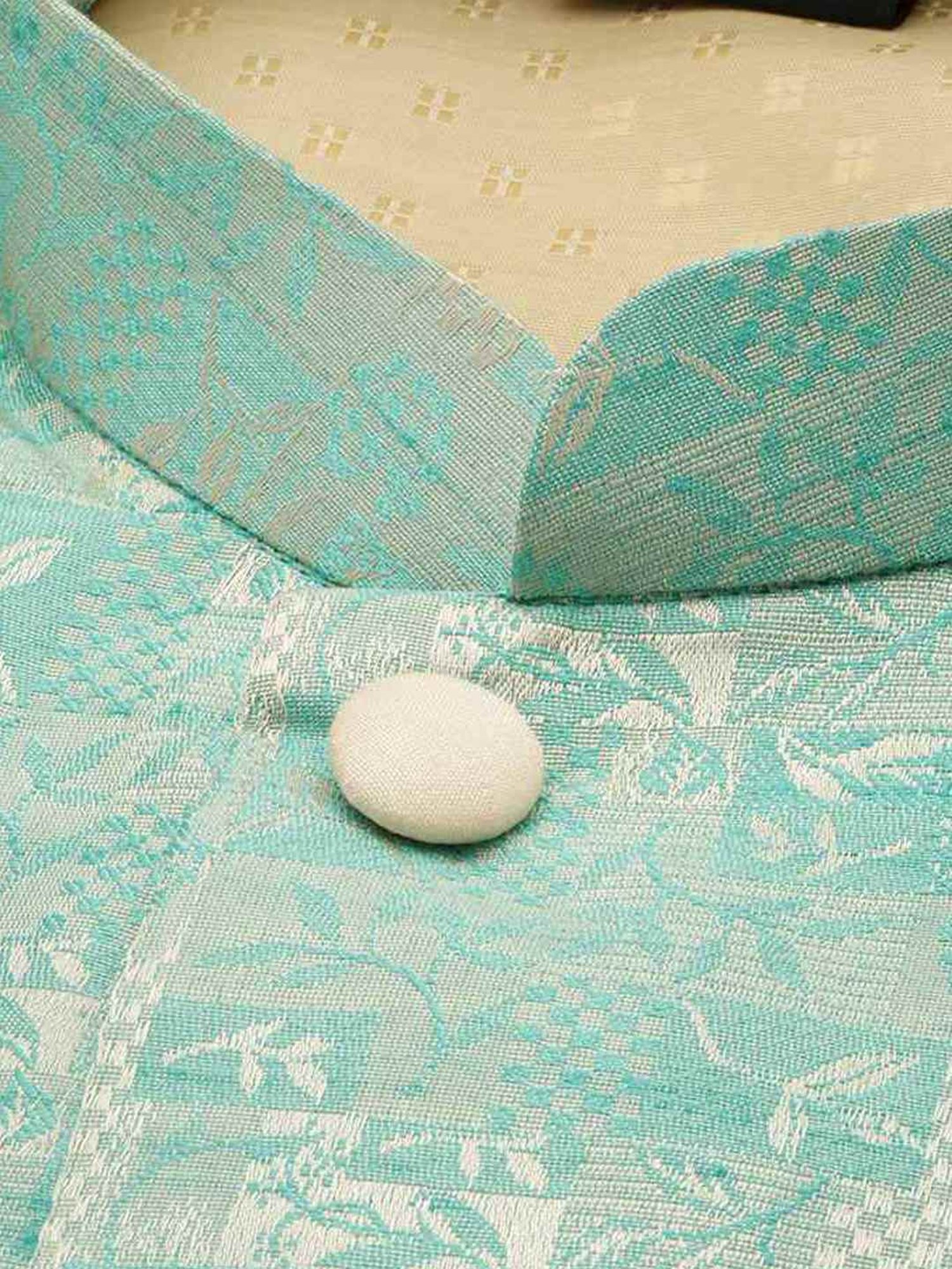 Sanwara Light Green Regular Fit Kurta Set With Jacket