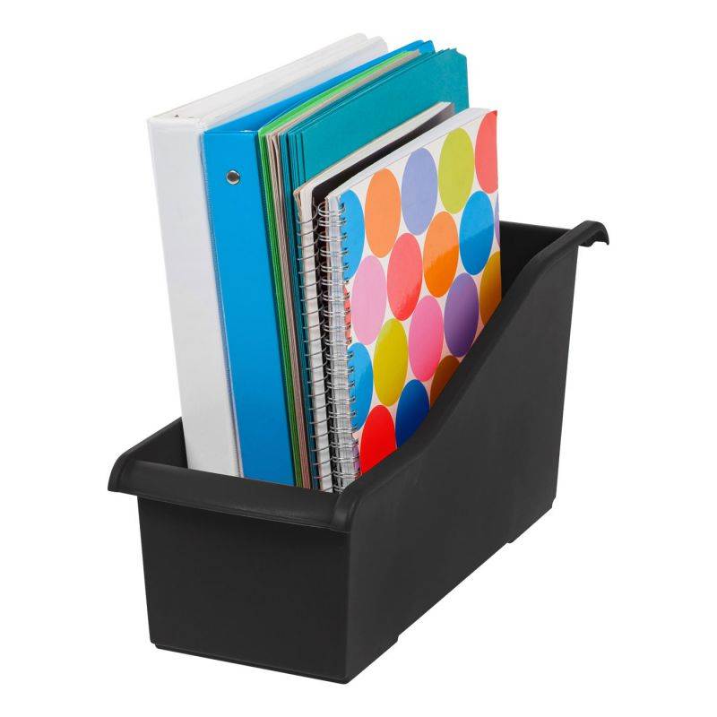 IRIS Connecting Book Bin, 8 Pack, Black