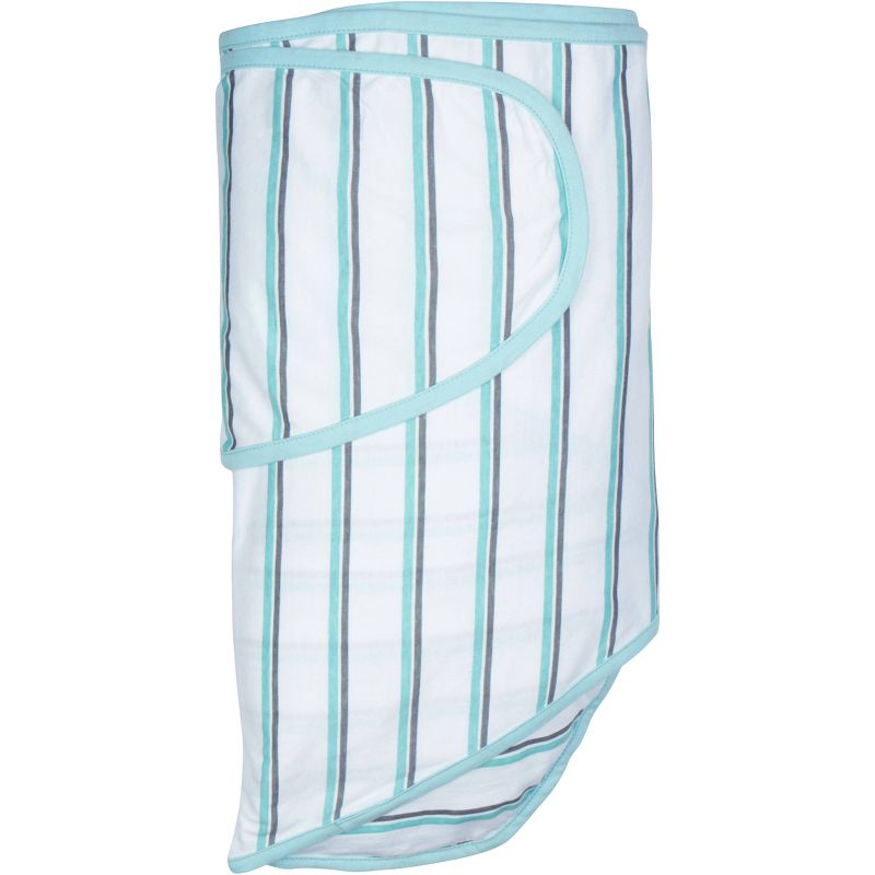 Miracle Blanket Swaddle Wrap Blue/Gray Stripes