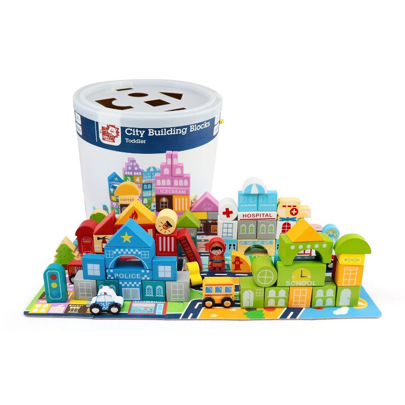 Childcraft Corrugated Building Blocks, Various Sizes, Primary Colors, set of 84