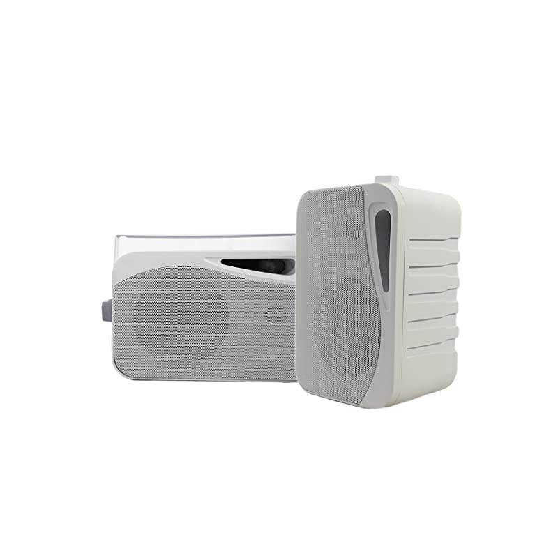 Pair  HP4S 4 OutdoorIndoor Home Theater Speakers with Swivel Bracket