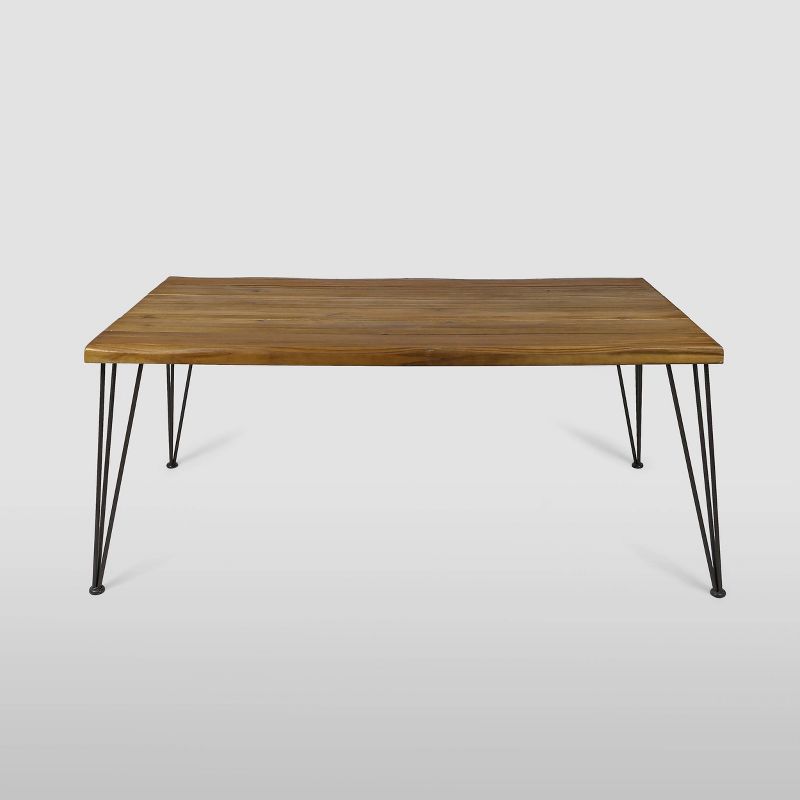 7pc Walker Acacia & Wicker Patio Dining Set Teak - Christopher Knight Home