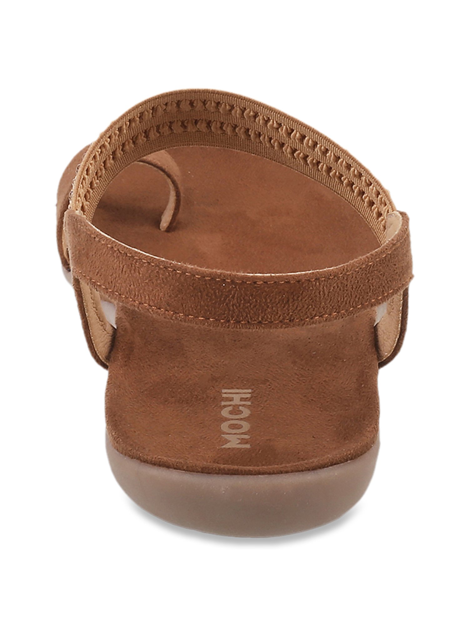 Mochi Women's Tan Toe Ring Sandals