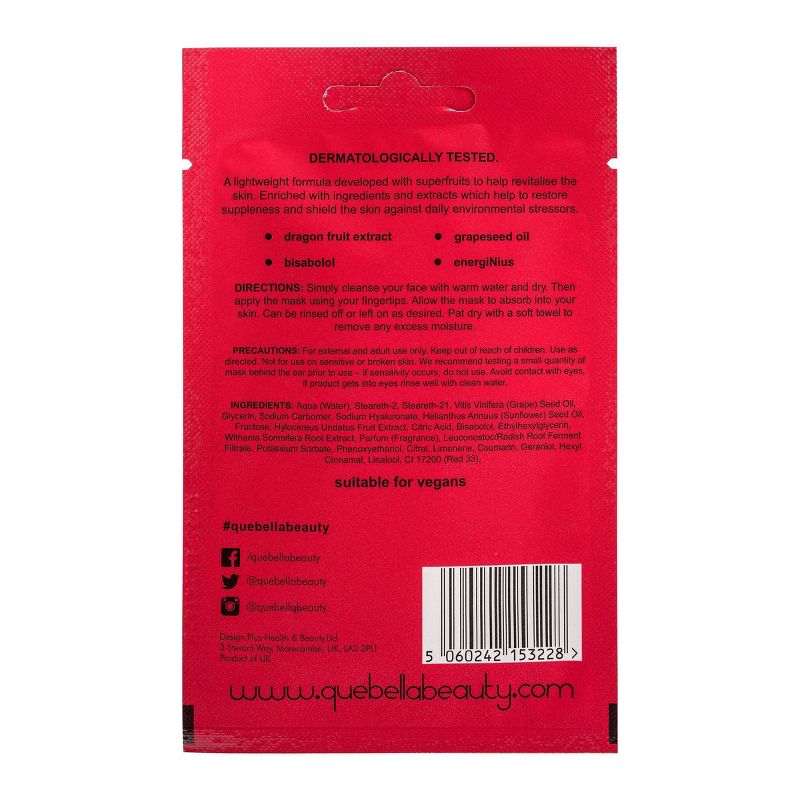 Que Bella Dragon Fruit Gel Cream Mask - 0.5oz