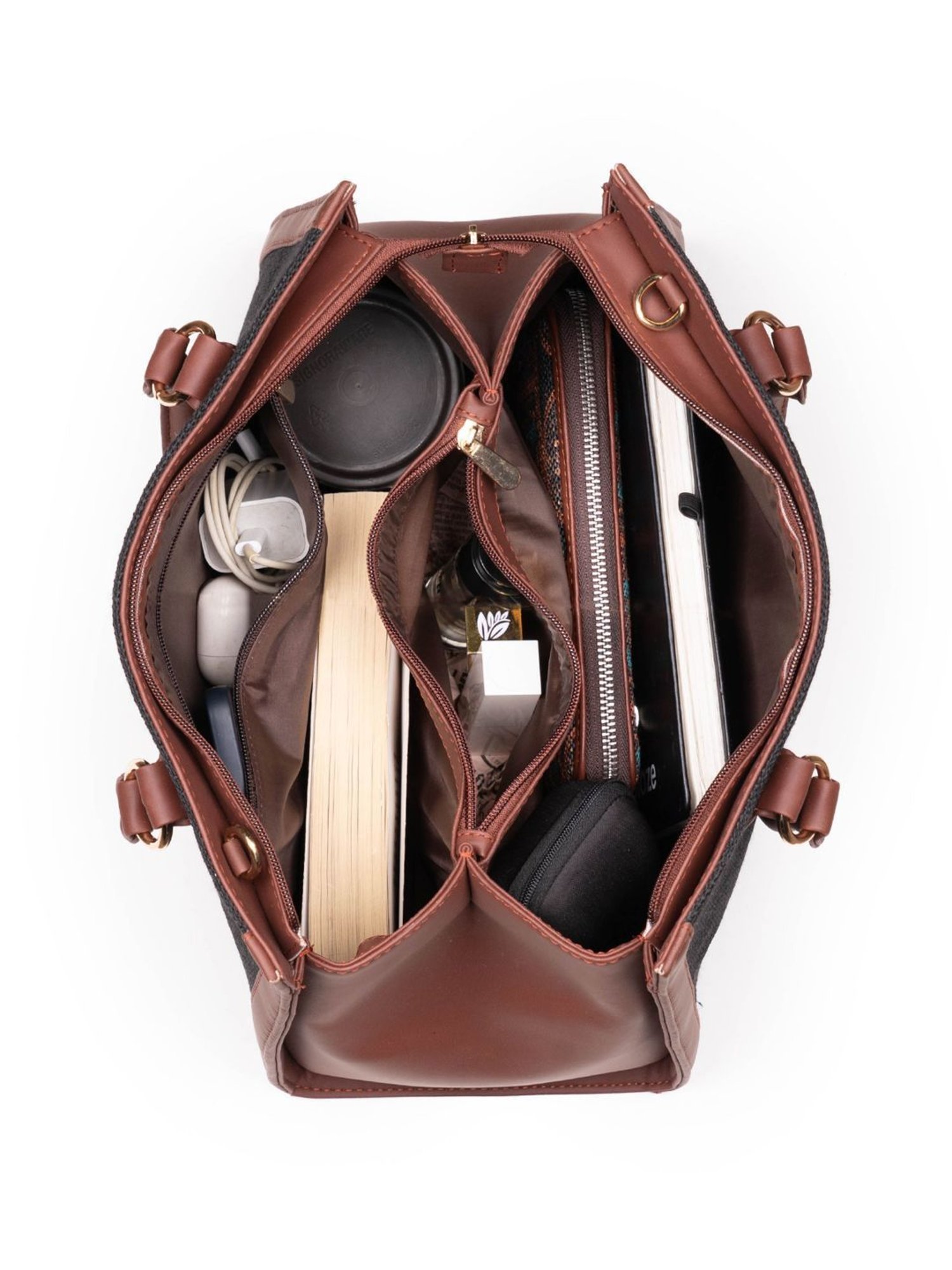 ZOUK Geo Optics Classic Multicolor Printed Medium Handbag