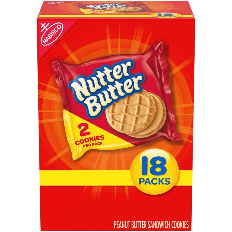 Nutter Butter Peanut Butter Sandwich Cookies - Multipack - 18ct