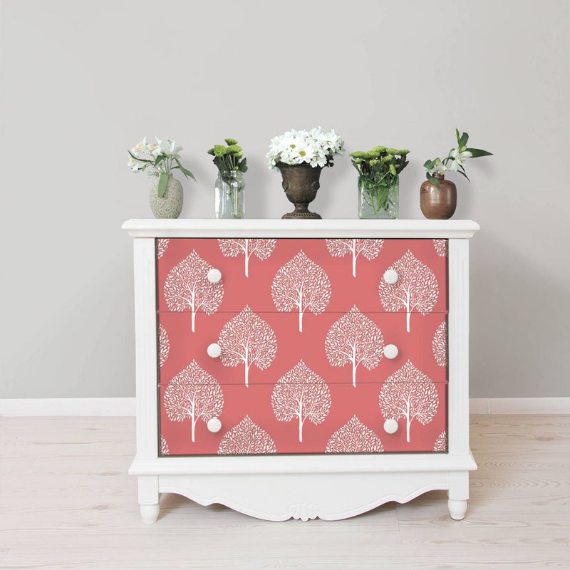 NuWallpaper Grove Peel & Stick Wallpaper Coral