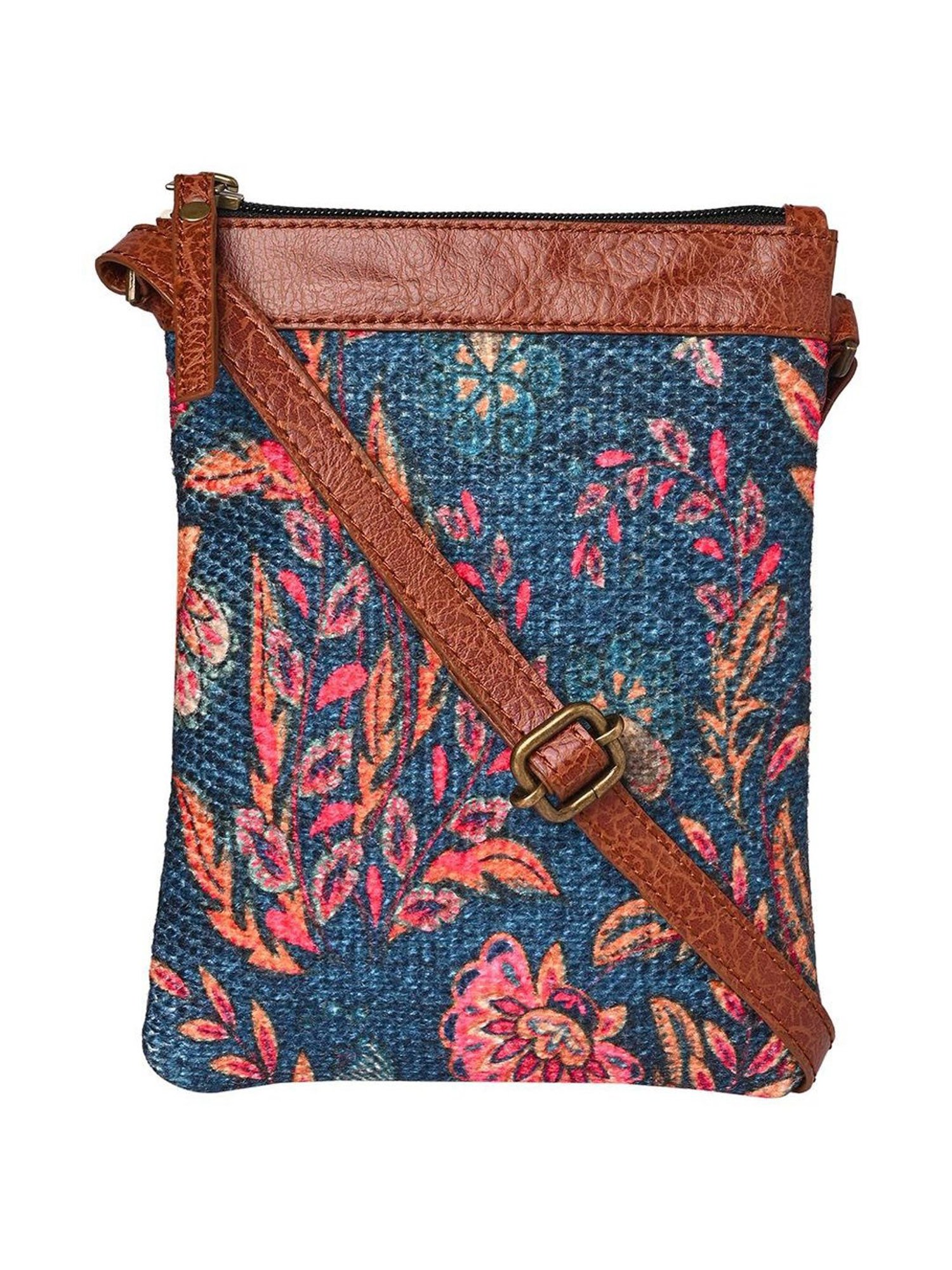 Mona B Amelia Blue Printed Small Cross Body Bag