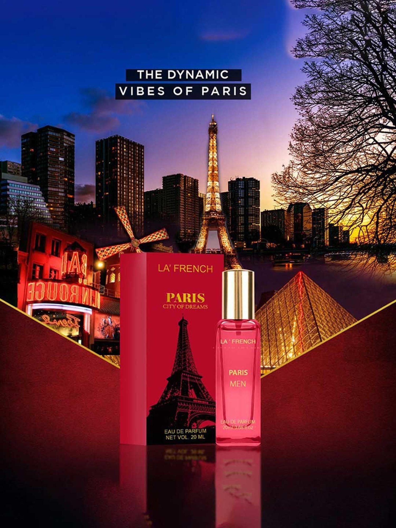 La'french Paris City of Dreams Eau de Parfum for Men - 20 ml