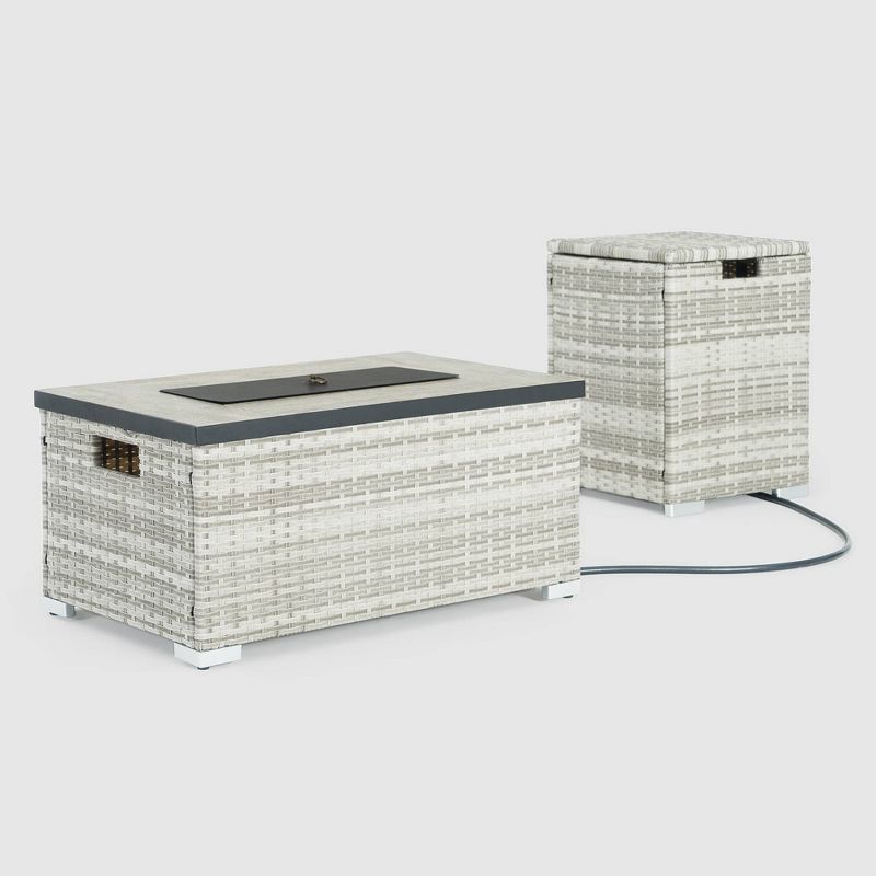 Magna 4pc Patio Fire Seating Set - Gray - Sego Lily