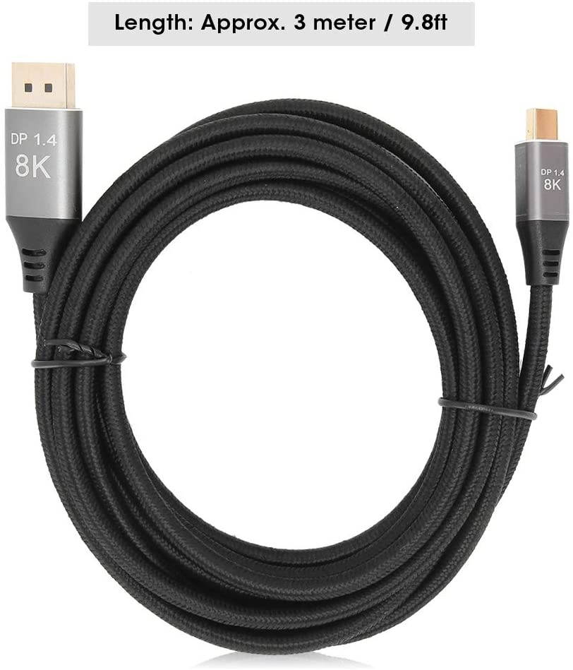 Lightweight Sturdy Portable Mini DP to DP Cable Adapter Cable Mini DPto DP Cable Mini DP to DP Cable Wire Adapter Cable for PC for Computers for Laptop