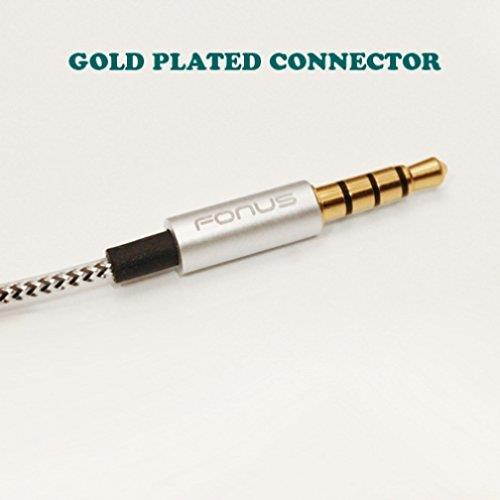 Premium Sound Quality Wired Headset Metal Earbuds Earphones Microphone for Cricket Nokia Lumia 630 - Cricket Nokia Lumia 635 - Cricket Samsung Amp 2 - Cricket Samsung Galaxy Amp Prime