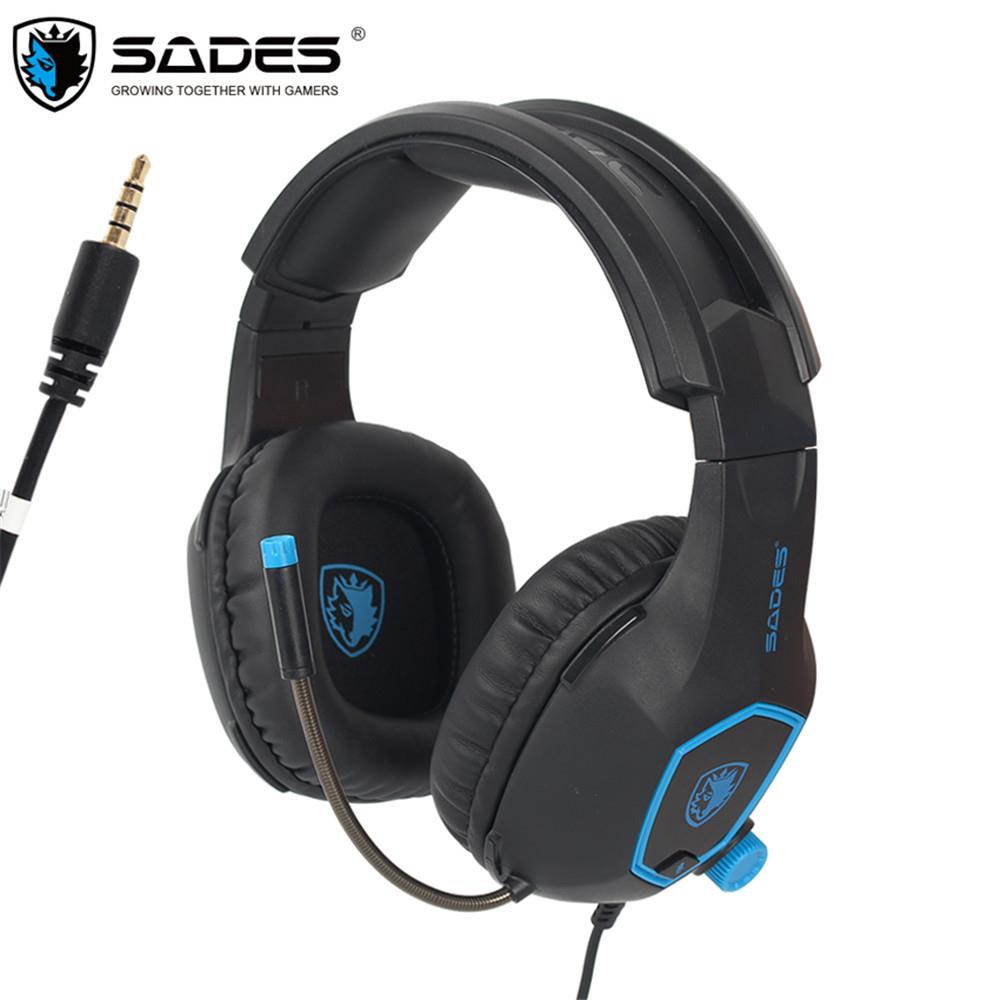 Sades Sa818 Computer Gaming Headphones Pc Gamer Headset For Ps4  Xbox One Controller Laptop Mobile Phone With Mic Bass Casq