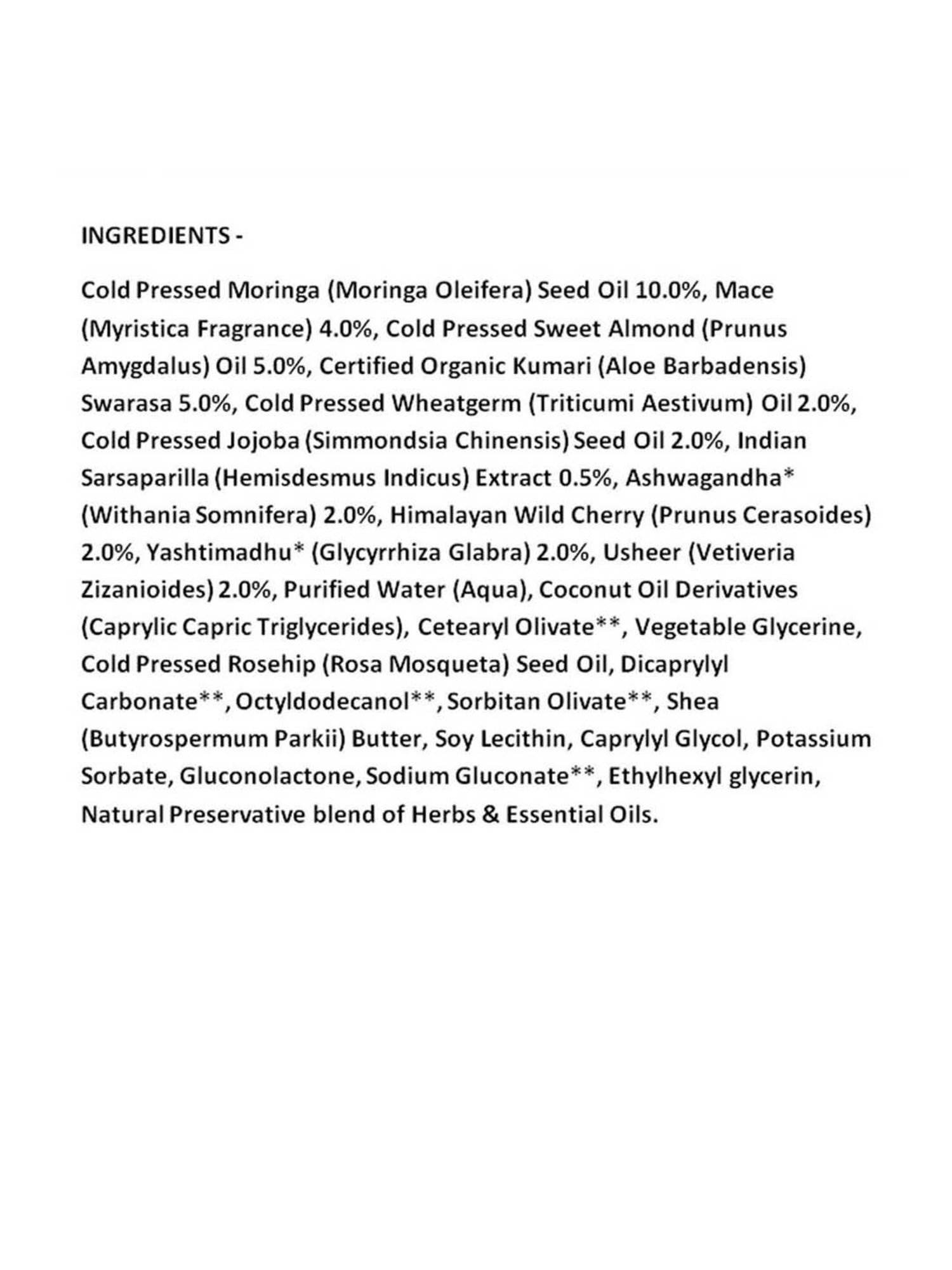 JUST HERBS Mace-Moringa Rejuvenating Body Butter - 200 gm