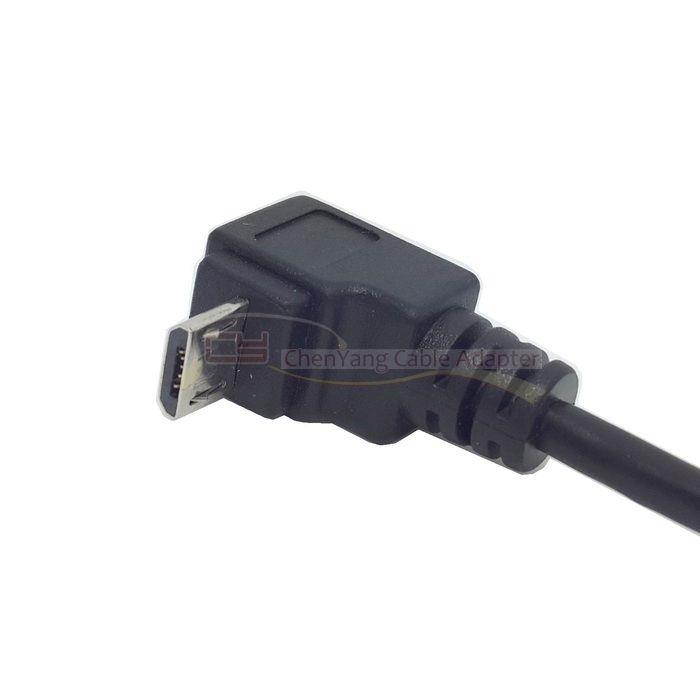 90 Degree Up Angled Micro USB Male to USB 2.0 Female Host OTG Cable for Phone Keyboard Mouse 10cm