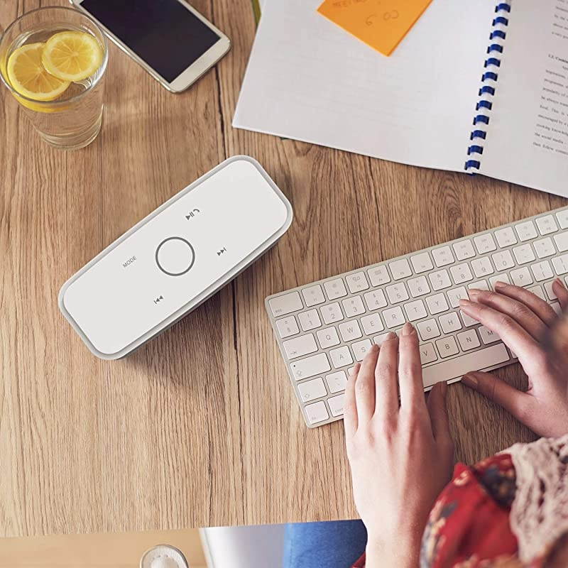 SoundBox Touch Portable Wireless Bluetooth Speakers with 12W HD Sound and Bass 20H Playtime Handsfree Speakers for Home Outdoor TravelWhite