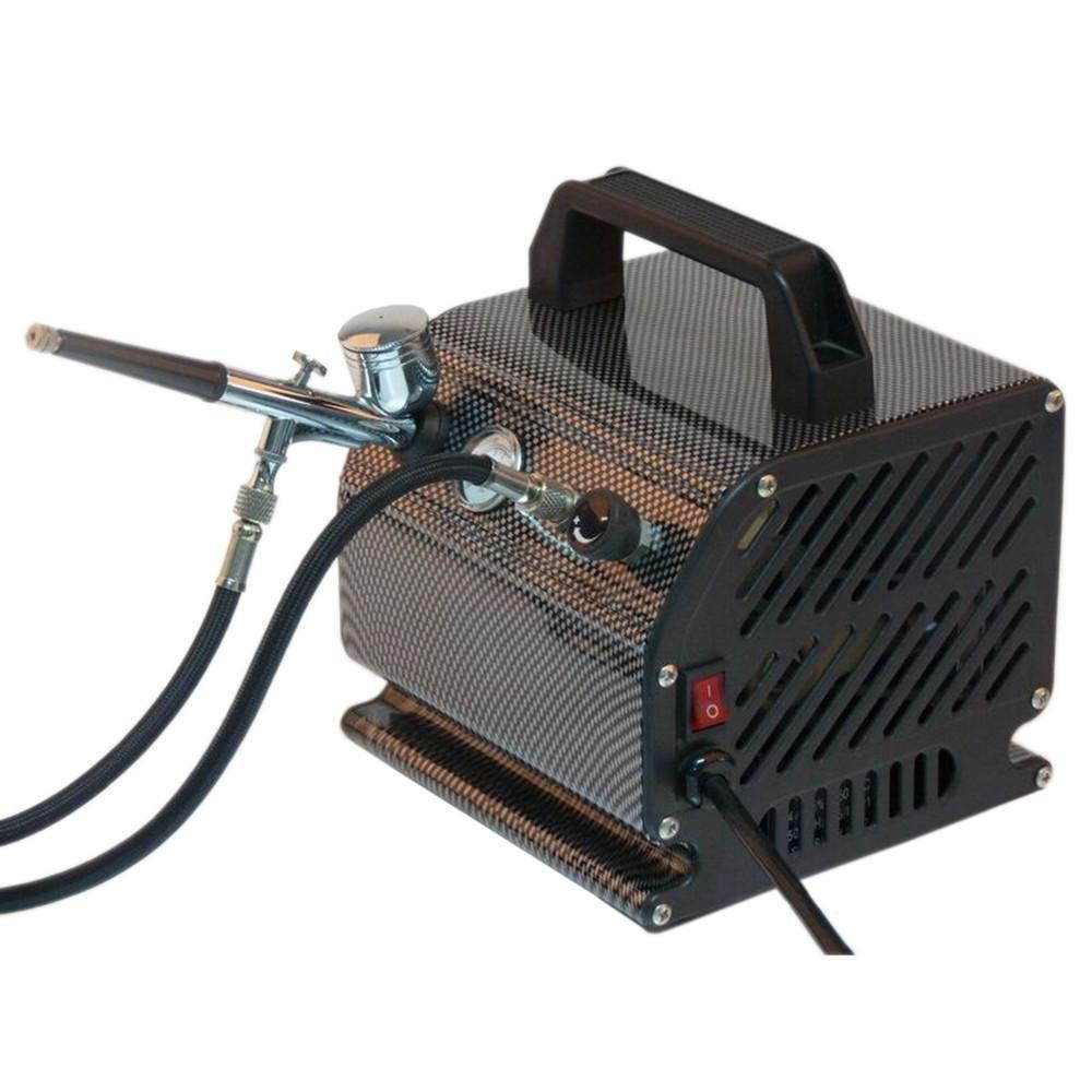 Airbrush Compressor Kit for Icing Cakes and Makeup Nail Tatoo  black