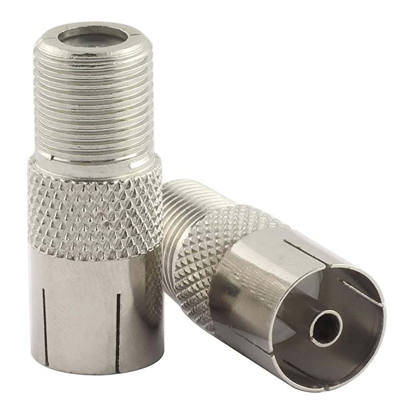 10PCS FType Female to TV Female RF Coaxial ConnectorAntenna CATV FM PAL Quick Jack Adapter