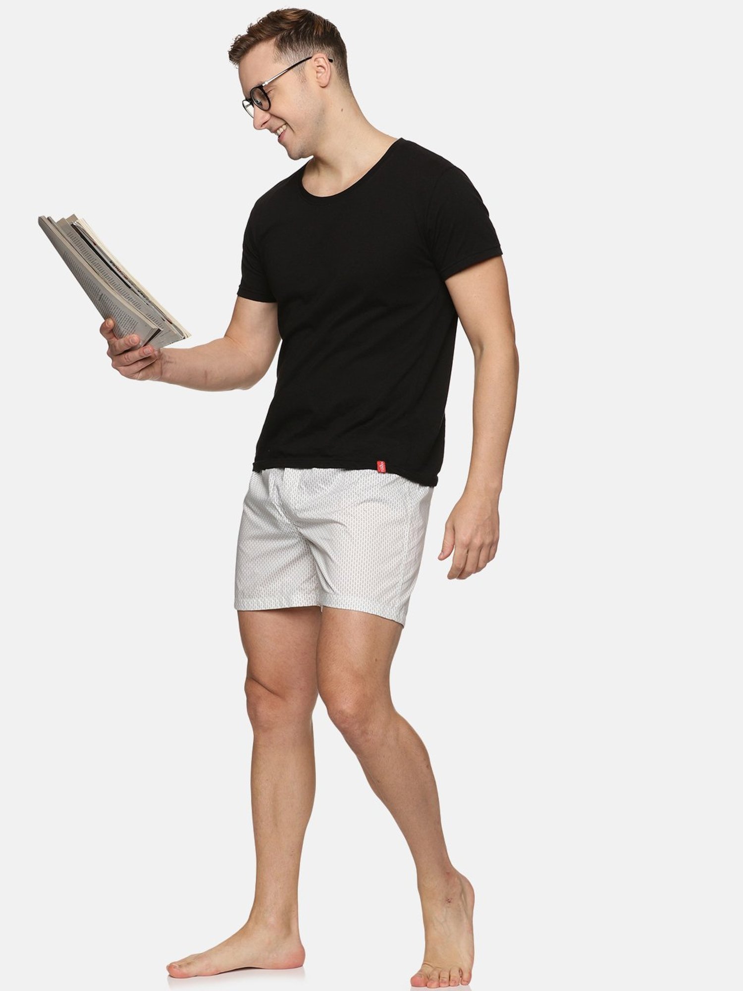 Don Vino White Regular Fit Printed Boxers